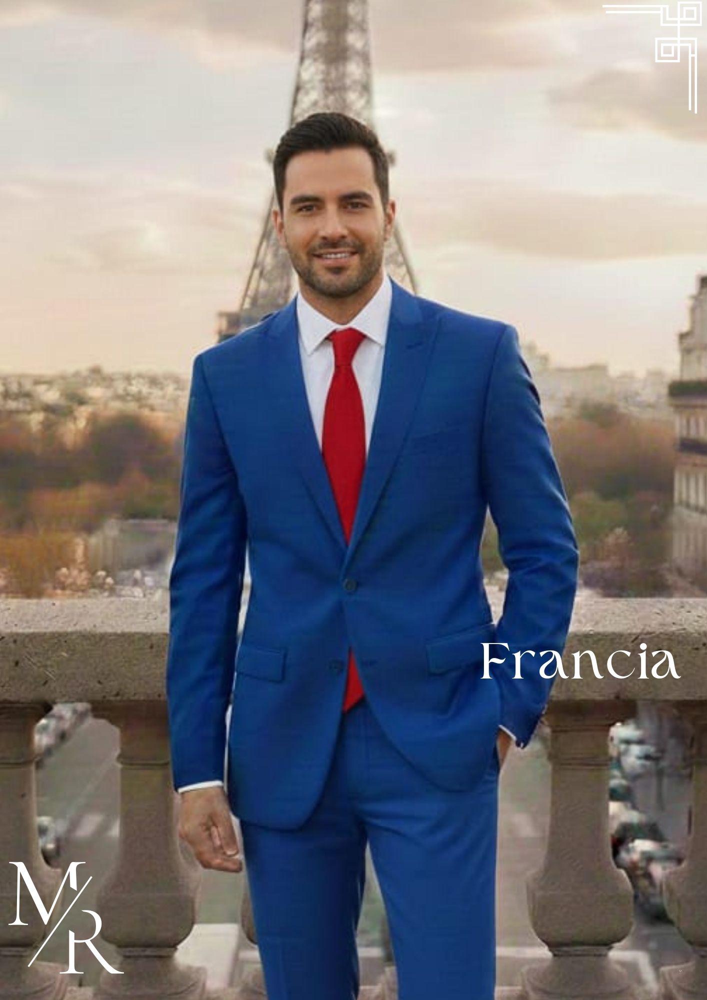 traje azul francia